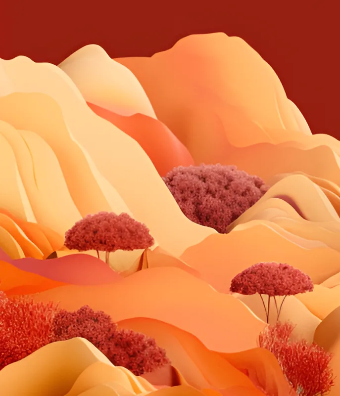 Ribbons of glossy red and orange chili sauce
