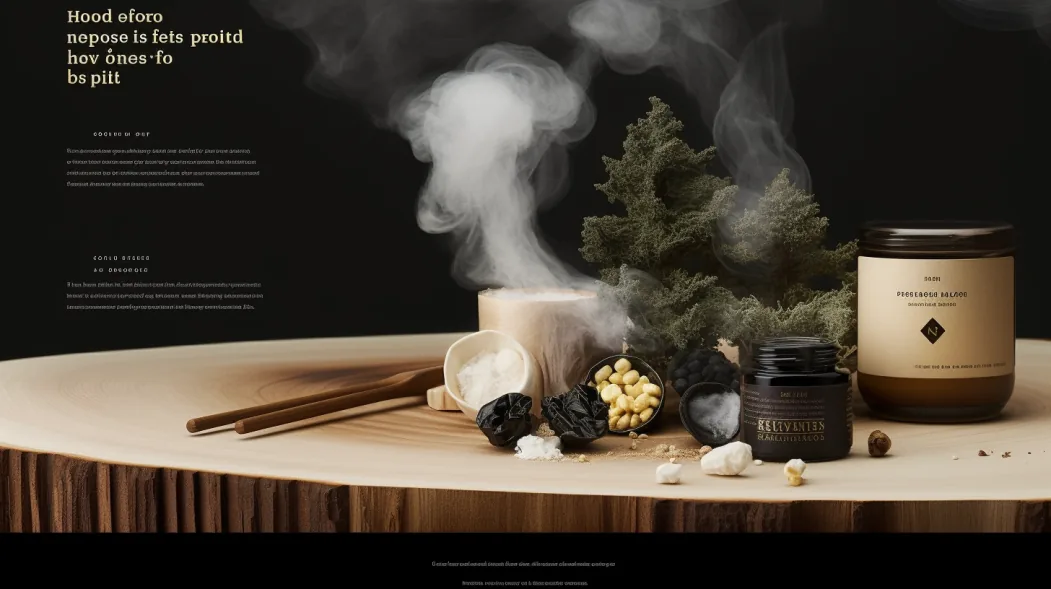 Wood smoke over a grill