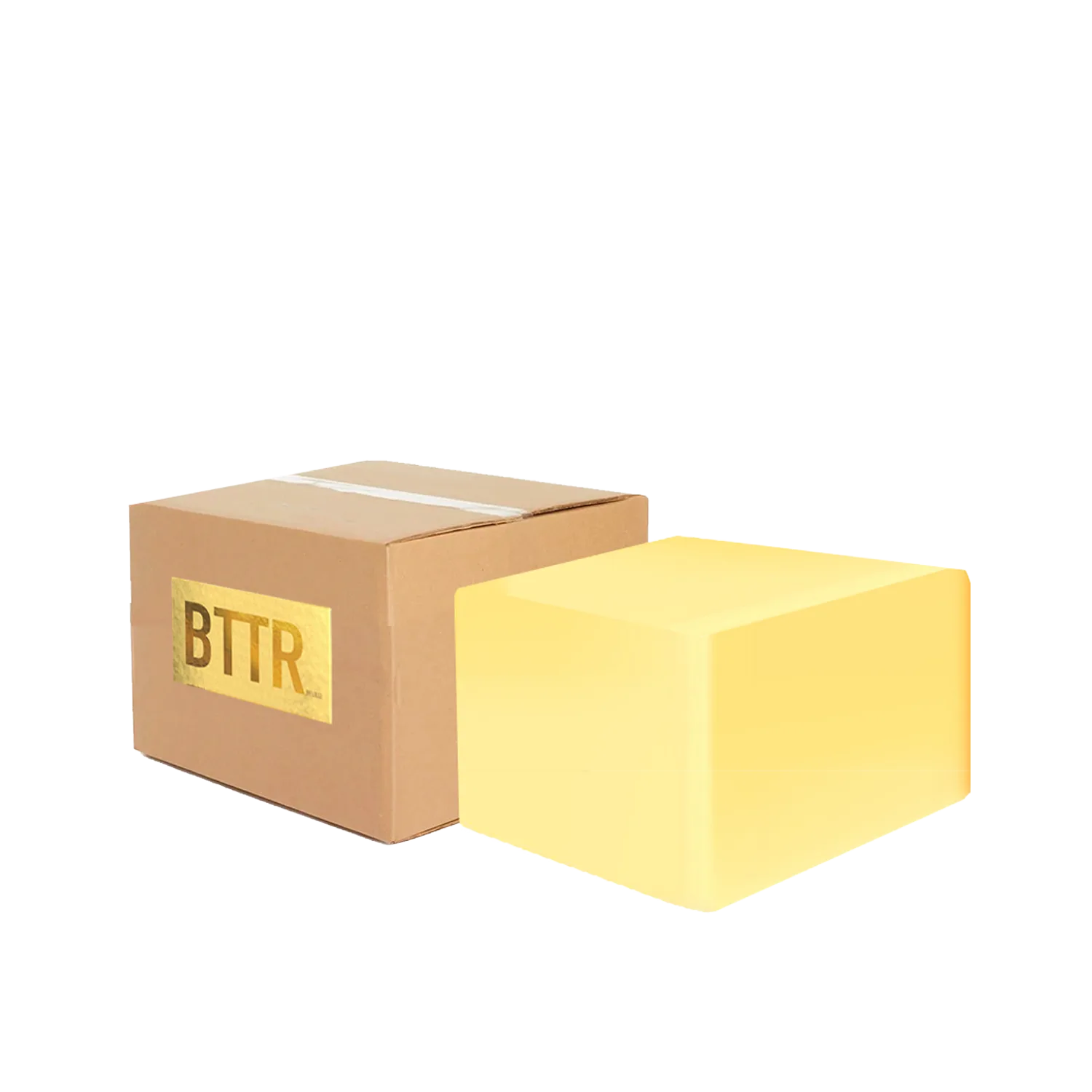 Big Block O' BTTR, a 12 lb block beside its case