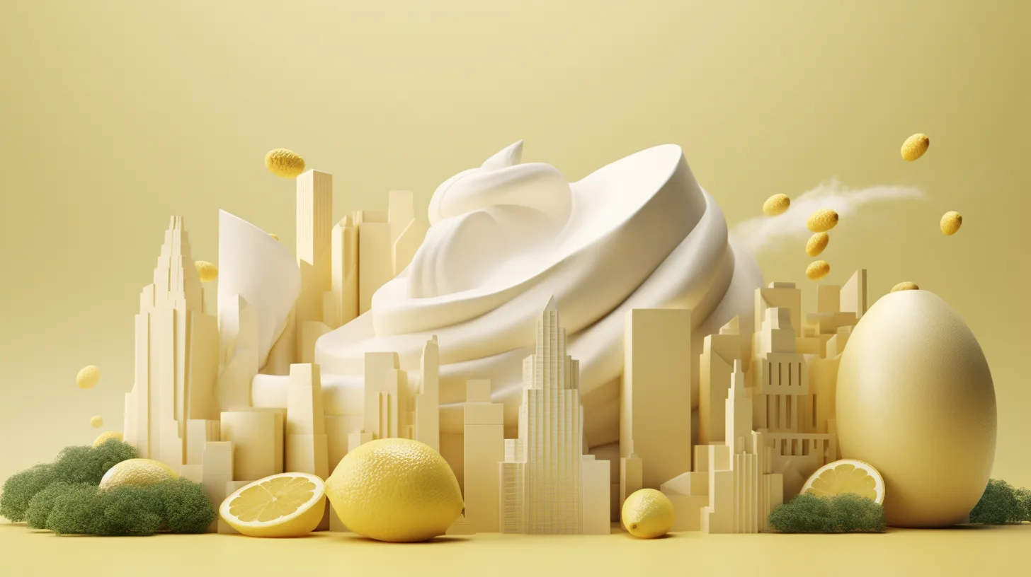 A city skyline sculpted from butter
