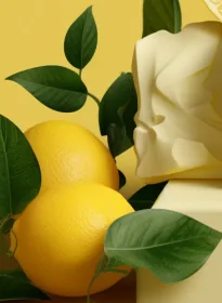 Lemons and blocks of citrus butter