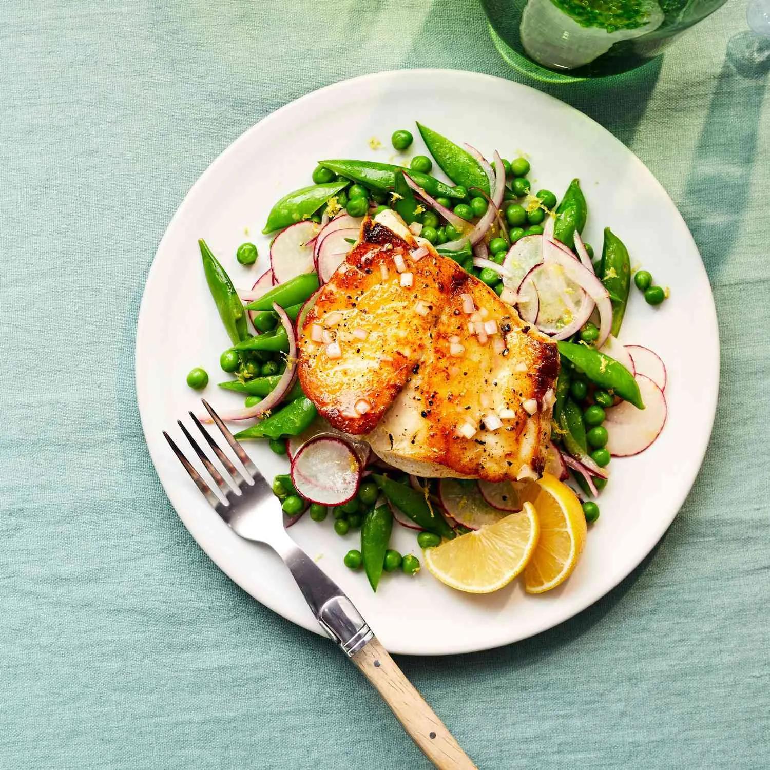 Verbena Glazed Cod With Spring Vegetables