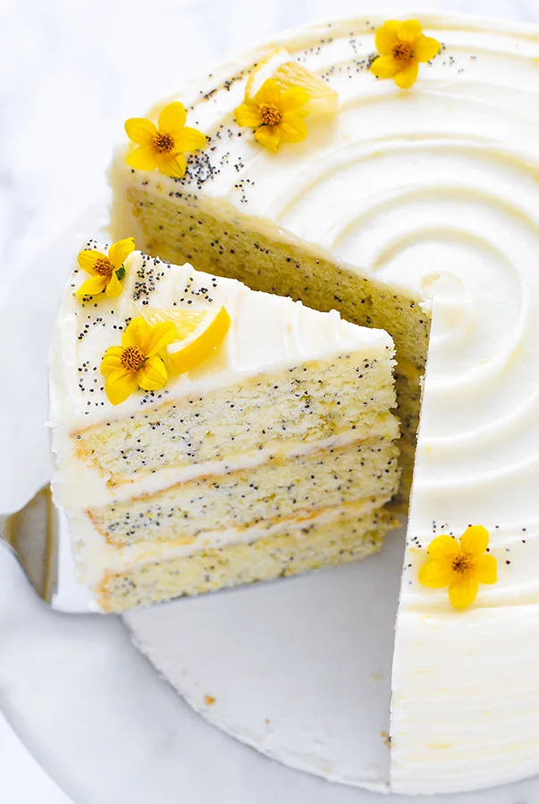 Lemon Poppy Cake With Verbena Buttercream